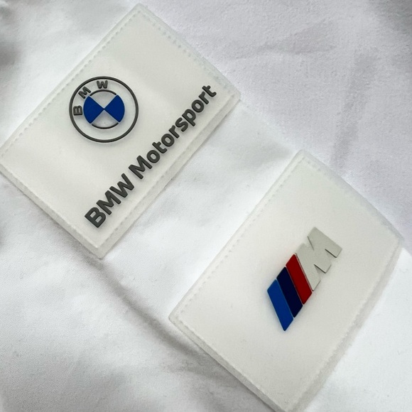 PUMA Men's BMW Motorsport Woven Hooded Jacket White - Picture 8 of 12